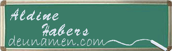 Aldine Habers Visitenkarte
